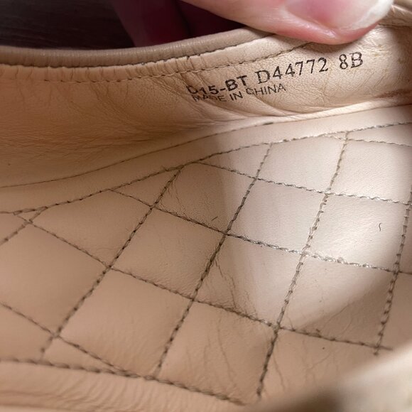 Women's Size 8 Cole Haan Nude Leather Tali Grand Bow Wedged Pump - Picture 8 of 9